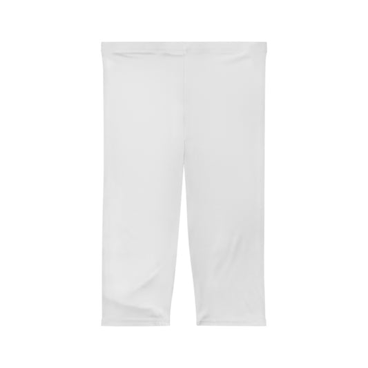 White Capri Women's Athletic Leggings