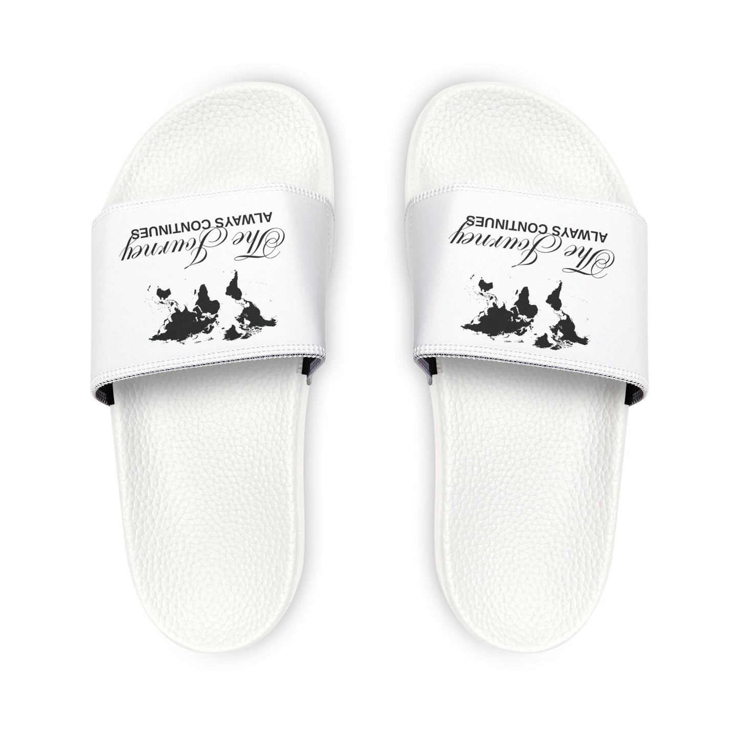 White Removable-Strap Slides