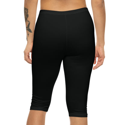 Black Capri Women's Athletic Leggings