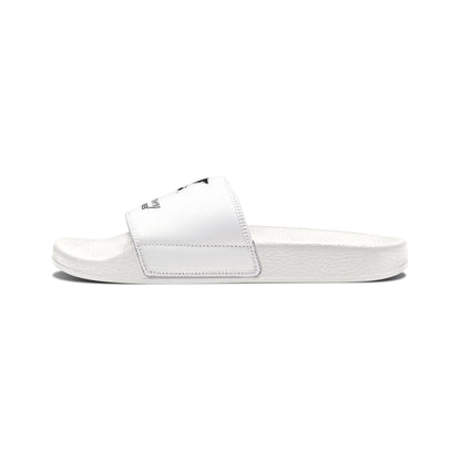White Removable-Strap Slides
