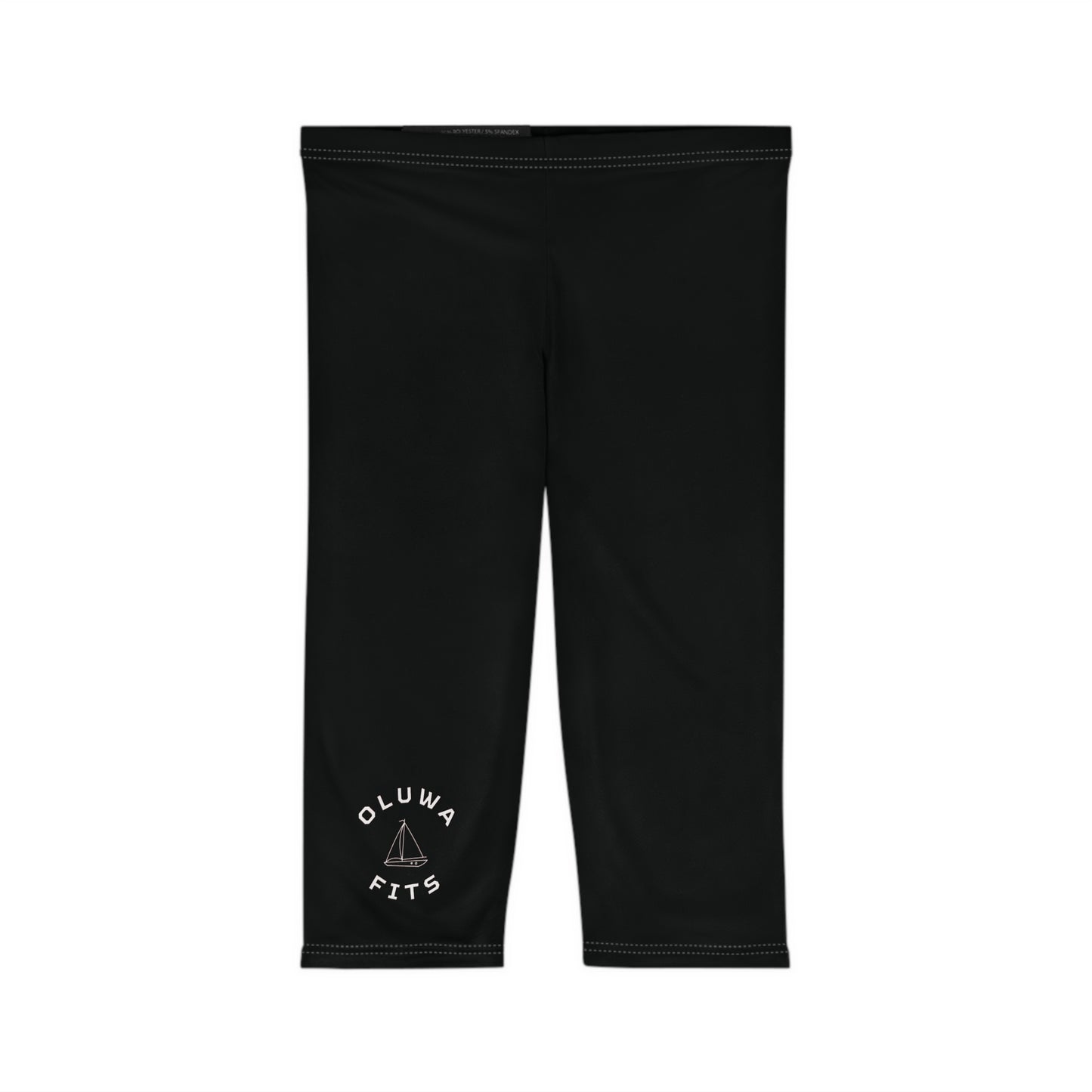 Black Capri Women's Athletic Leggings