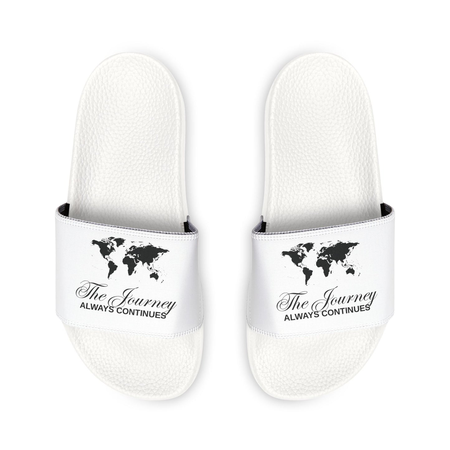 White Removable-Strap Slides