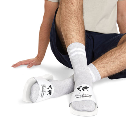 White Removable-Strap Slides