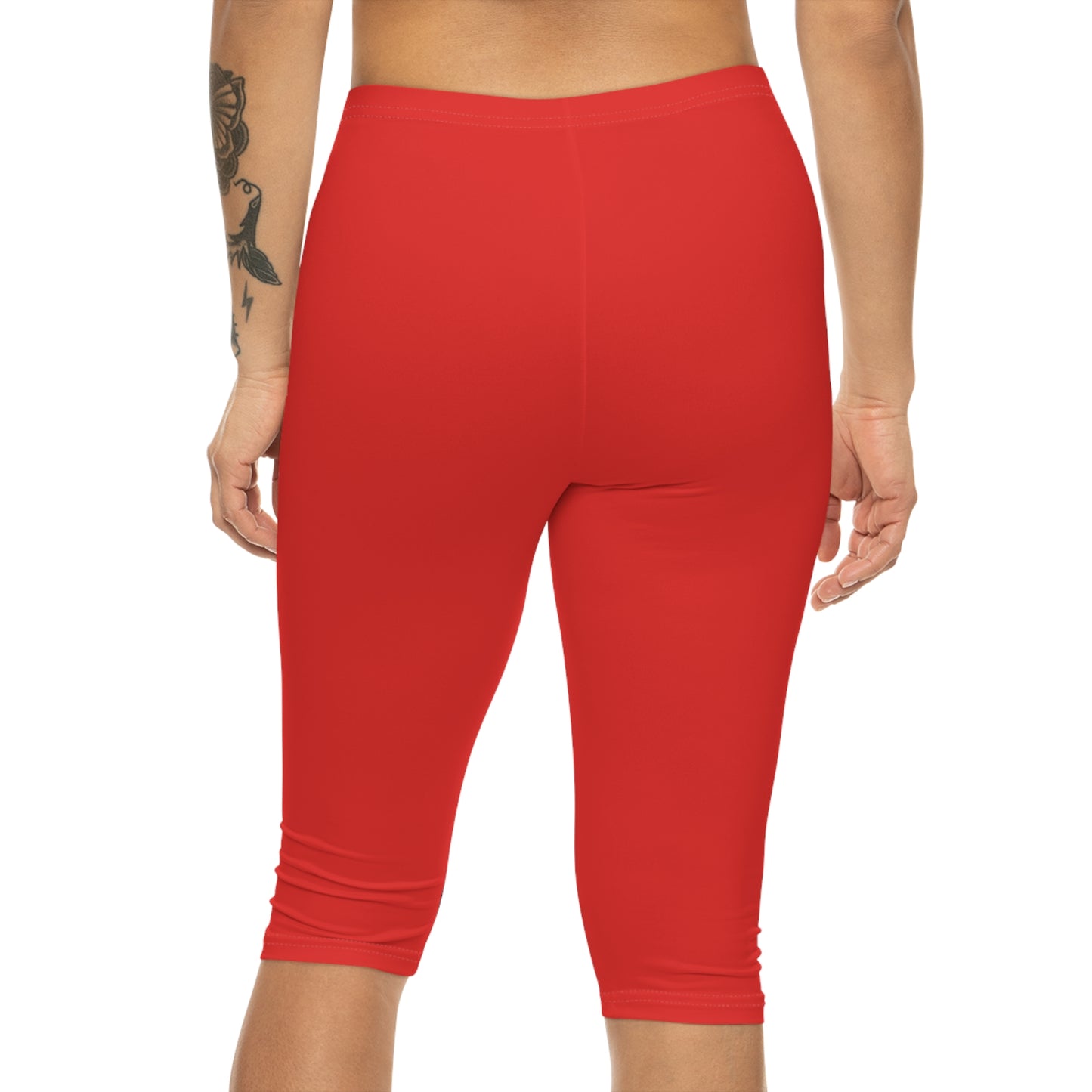 Red Capri Women's Athletic Leggings