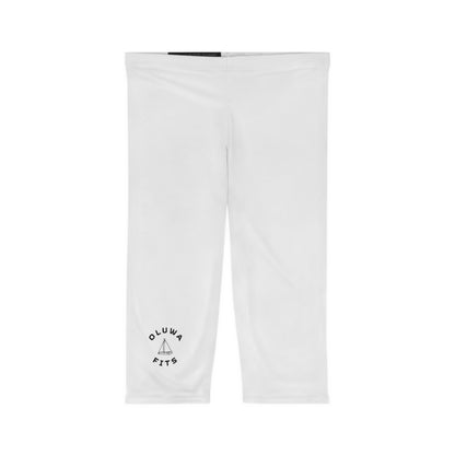 White Capri Women's Athletic Leggings